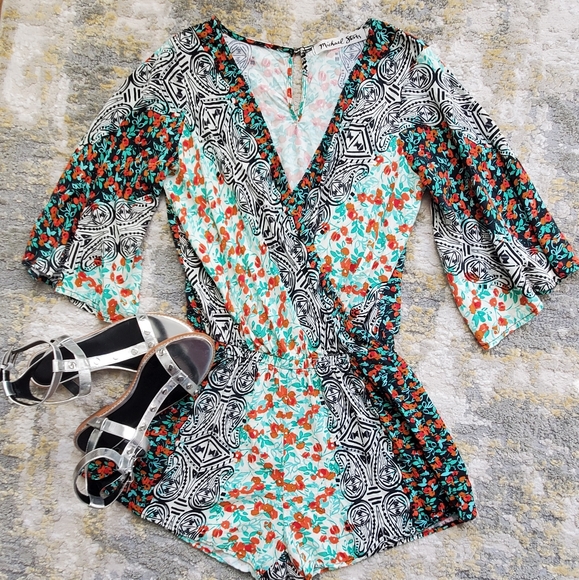 Michael Stars Hippie Floral Romper - Picture 3 of 14
